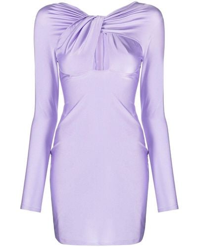 Coperni Twisted Cut-out Minidress - Purple