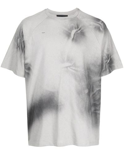 HELIOT EMIL T-shirt Met Tie-dye Print - Grijs