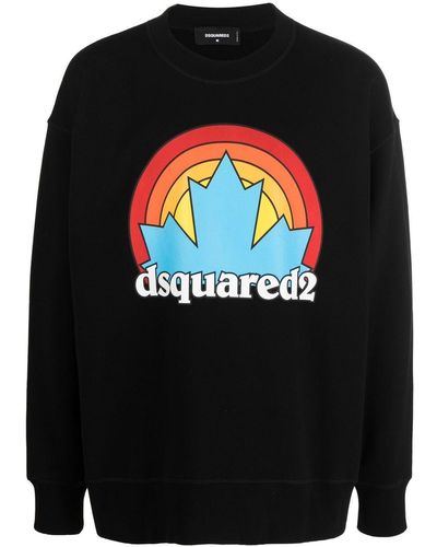 DSquared² Sweater Met Logoprint - Zwart