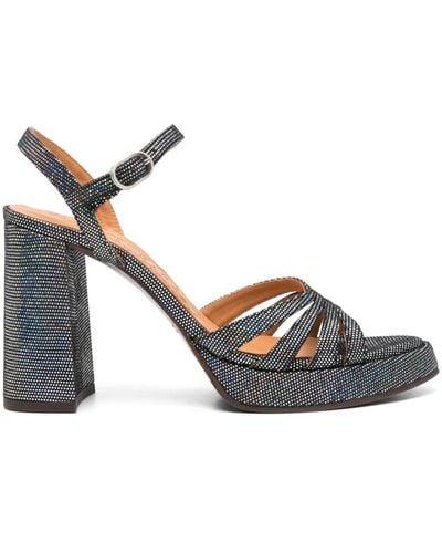Chie Mihara 85mm Aniel Leather Sandals - Metallic
