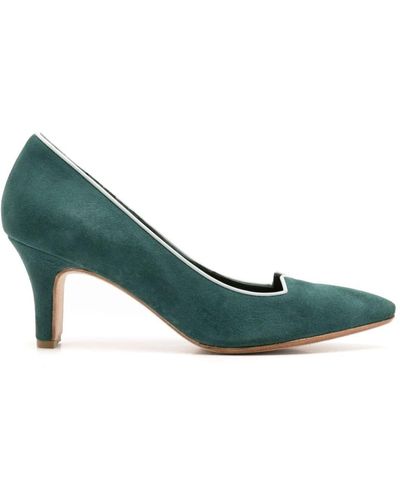 Sarah Chofakian Banoni 75mm Leather Court Shoes - Green