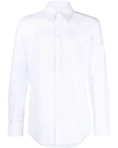 Dolce & Gabbana Chemise en coton à manches longues - Blanc