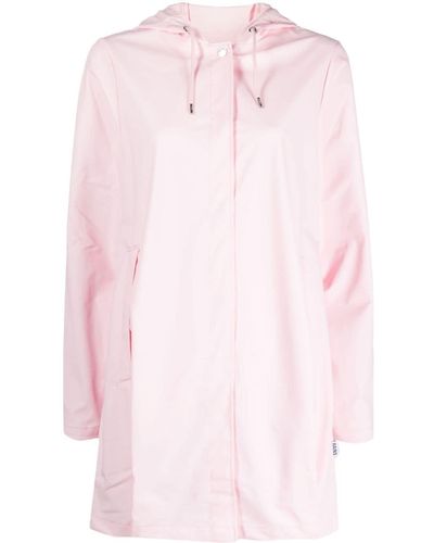 Rains Mantel mit Kapuze - Pink