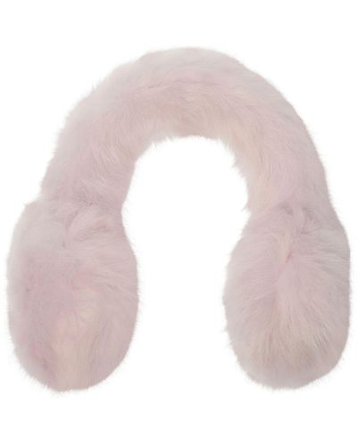 Burberry Tonal Shearling Earmuffs - Pink