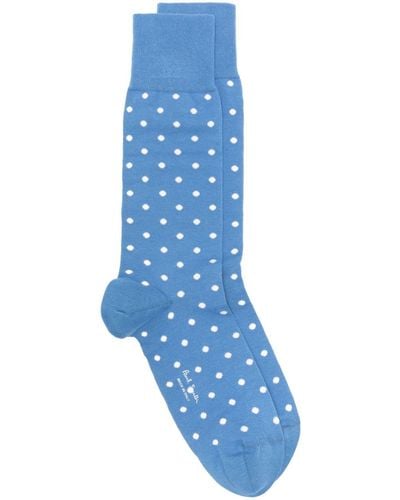 Paul Smith Socken mit Polka Dots - Blau