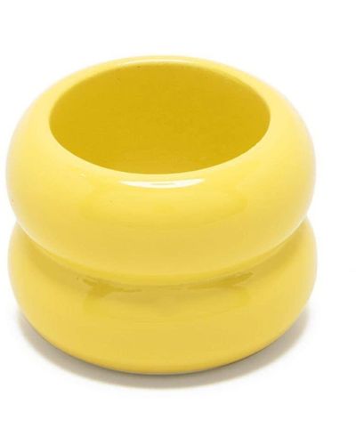 Uncommon Matters Breve Lacquered-finish Ring - Yellow