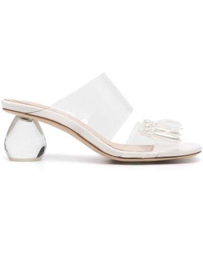 Simone Rocha Sandalen Met Kralen 70 Mm - Wit