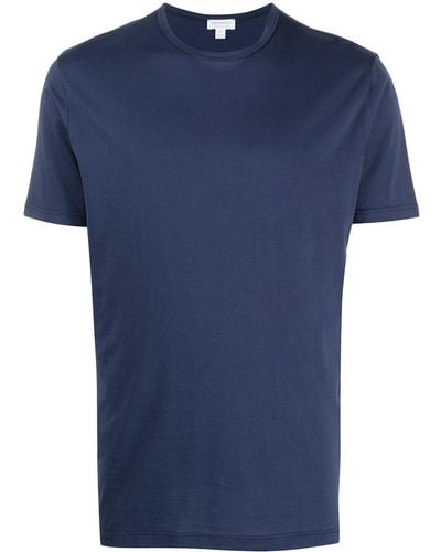 Sunspel T-shirt à col rond - Bleu