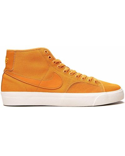 Nike Blazer Court Mid Premium Sb "light Curry" Sneakers - Orange