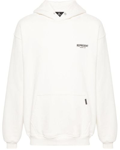 Represent Owners Club Cotton Hoodie - White