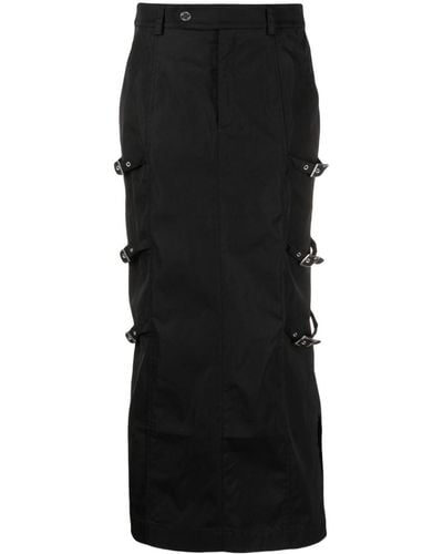 Gestuz Adjustable Buckle-strap Midi Skirt - Black