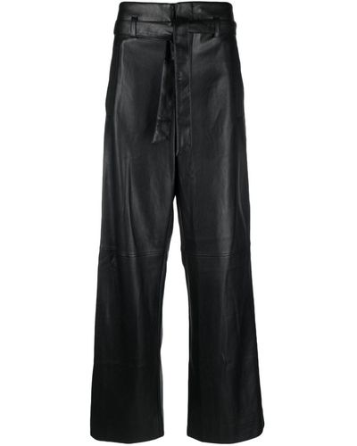 Essentiel Antwerp Pantalones rectos con cinturón - Negro