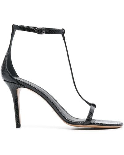 Isabel Marant Leren Sandalen - Zwart