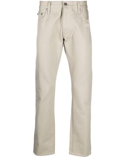 Off-White c/o Virgil Abloh Logo-print Straight-leg Jeans - Multicolour