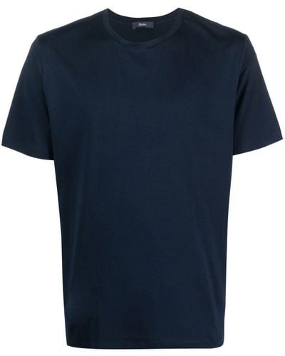 Herno T-shirt en coton à manches courtes - Bleu