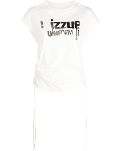 Izzue Logo-embellishment Cotton T-shirt - White