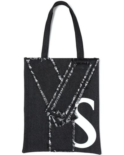Y's Yohji Yamamoto Shopper Met Logopatch - Zwart