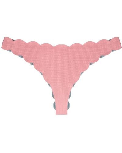 Marysia Swim Scalloped-edge Detail Bikini Bottoms - Pink