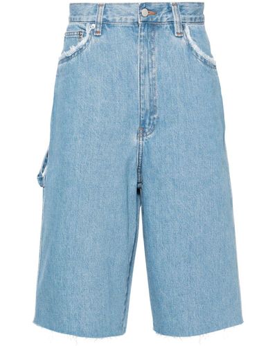 A.P.C. Halbhohe Oakland Jeans-Shorts - Blau