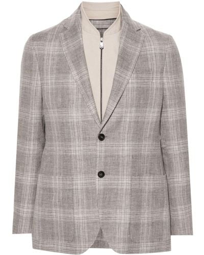 Corneliani Layered Single-breasted Blazer - Grey