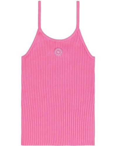 Sporty & Rich Srhwc Ribbed Tank Top - Pink