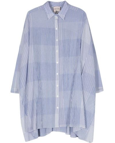 Semicouture Cotton Shirt Dress - Blue