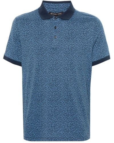 Michael Kors Poloshirt mit Print - Blau