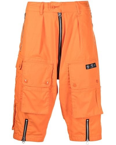 Neighborhood Airborne Shorts mit tiefem Schritt - Orange