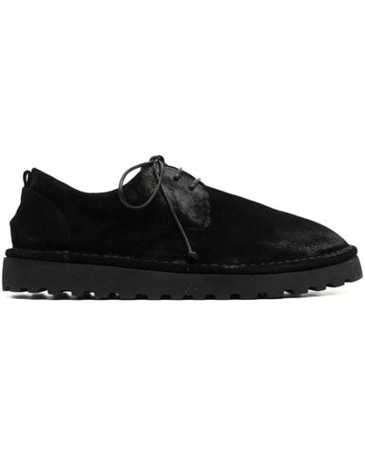 Marsèll Round-toe Suede Derby Shoes - Black