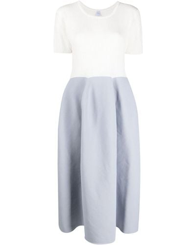 CFCL Short-sleeve Ribbed Midi Dress - White