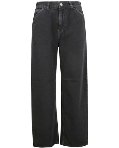 Carhartt Mid-rise Straight-leg Jeans - Grey