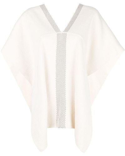Voz Short-sleeve Flared Sweater - White