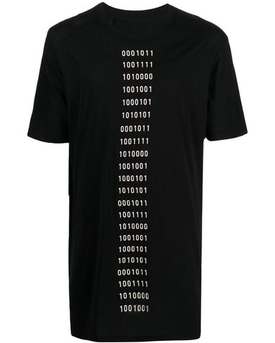 Boris Bidjan Saberi 11 T-shirt Met Logoprint - Zwart