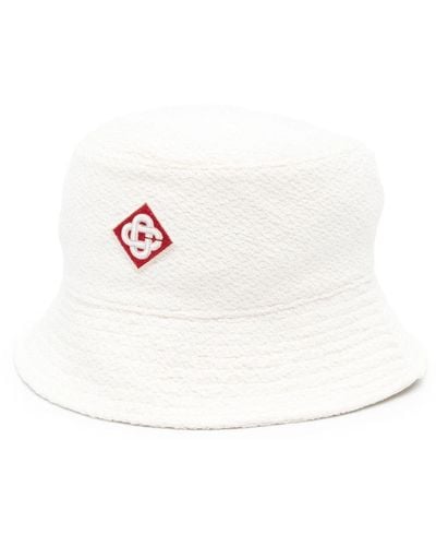 Casablancabrand Krepp-Fischerhut mit Logo - Weiß