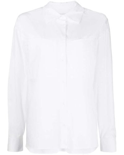 IRO Hemd mit gespreiztem Kragen - Weiß