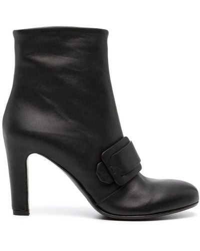 Roberto Del Carlo 90mm Buckle-detail Leather Boots - Black
