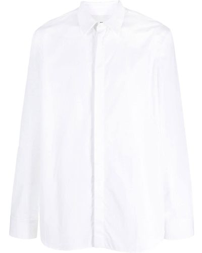 Jil Sander Hemd aus Popeline - Weiß
