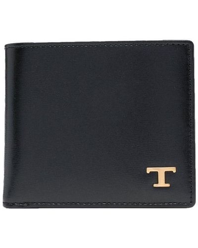 Tod's Portemonnaie mit Logo-Schild - Schwarz