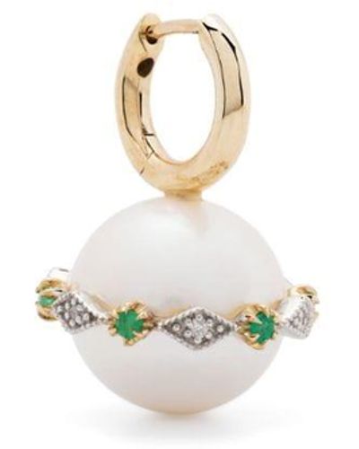 Pascale Monvoisin 9kt Yellow Gold Chelsea N°4 Pearl And Diamond Earring - White