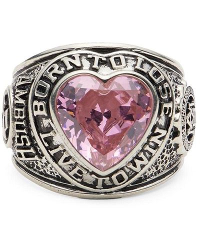 Ambush Heart Class Crystal-embellished Ring - Pink
