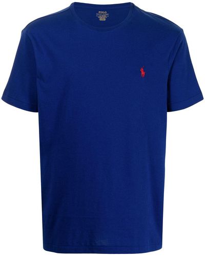Polo Ralph Lauren T-shirt Met Geborduurd Logo - Blauw