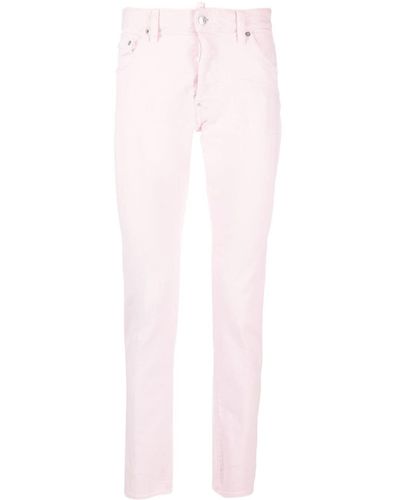 DSquared² Pantalones pitillo de talle bajo - Rosa