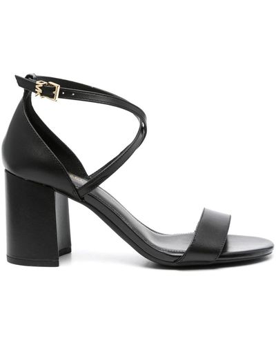 Michael Kors Sophie 70mm Leather Sandals - Black