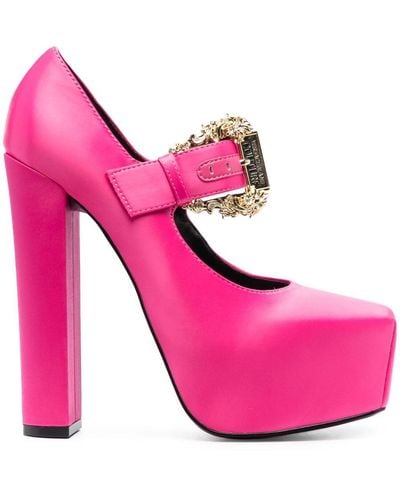 Versace Plateau-Pumps aus Satin 150mm - Pink