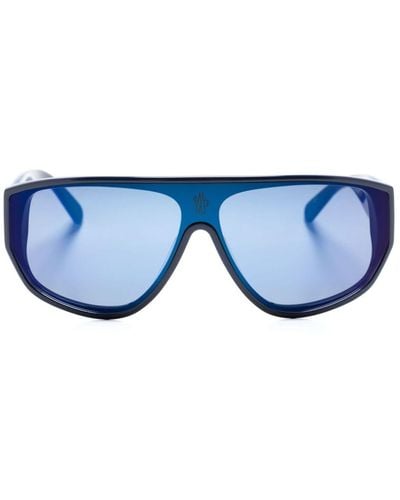 Moncler Tronn Sonnenbrille mit Logo - Blau