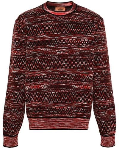Missoni Zigzag Crew-neck Sweater - Red