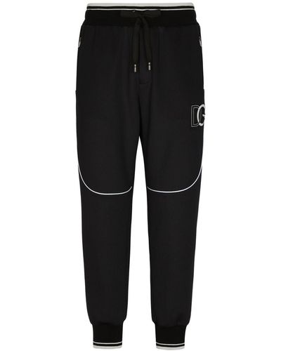 Dolce & Gabbana Pantalon court à patch logo - Noir