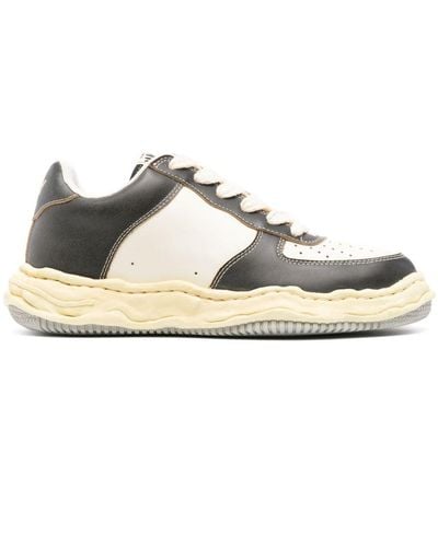 Maison Mihara Yasuhiro Wayne Paneled Leather Sneakers - White