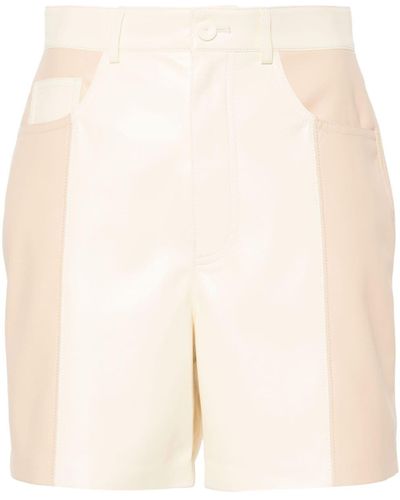 Nanushka Pantalones cortos con paneles en contraste - Neutro