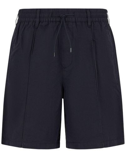 Emporio Armani Elasticated-waist Shorts - Blue